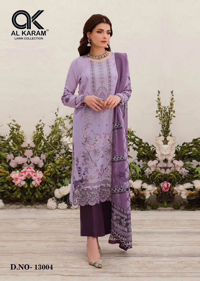 Kesariya Vol 13 By Al karam Cambric Cotton Pakistani Dress Material Wholesale Online
